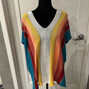 NWT Bette California colorful knit poncho